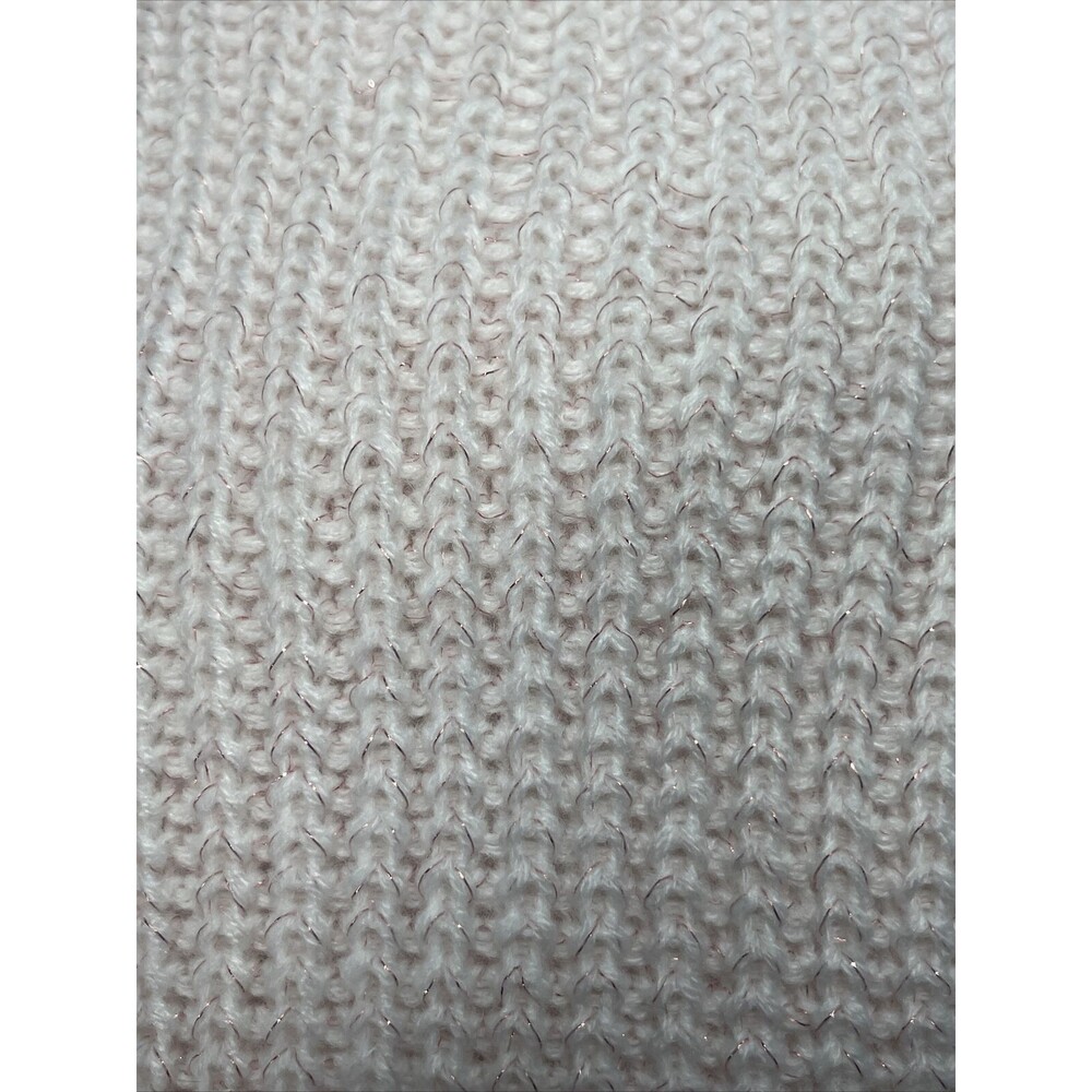 Rachel Parcell Pink With Matallic Thread Ribbed Throw Blanket New - Picture 6 of 6